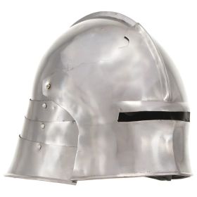 Medieval Knight Helmet Antique Replica LARP Silver Steel