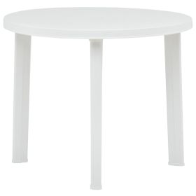 Garden Table White 89 cm Plastic