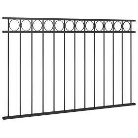 Fence Panel Steel 1.7x0.8 m Black