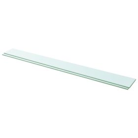 Shelves 2 pcs Panel Glass Clear 110x12 cm