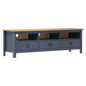 TV Cabinet Hill Grey 158x40x47 cm Solid Pine Wood