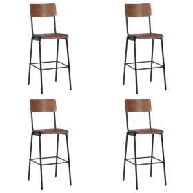 Bar Chairs 4 pcs Solid Plywood Steel