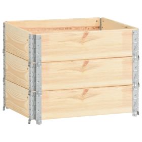 Raised Beds 3 pcs 60x80 cm Solid Pine Wood (310049)