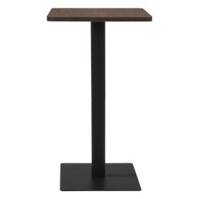 Bistro Table Dark Ash 50x50x107 cm