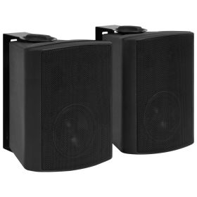Wall-mounted Stereo Speakers 2 pcs Black Indoor Outdoor 100 W