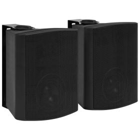 Wall-mounted Stereo Speakers 2 pcs Black Indoor Outdoor 120 W