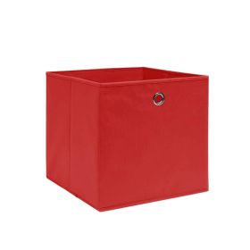 Storage Boxes 4 pcs Non-woven Fabric 28x28x28 cm Red