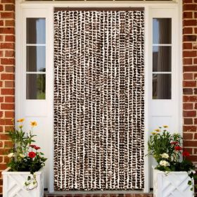Insect Curtain Brown and White 100x220 cm Chenille