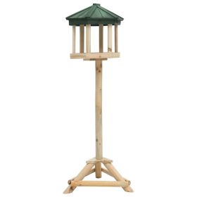 Standing Bird Feeder Solid Firwood 33x106 cm