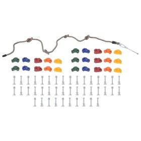 Climbing Stones with Rope 25 pcs Multicolour