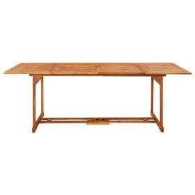 Garden Dining Table 220x90x75 cm Solid Acacia Wood