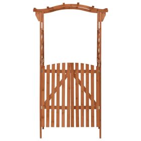 Pergola with Gate 116x40x204 cm Solid Firwood
