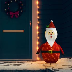 Decorative Christmas Santa Claus Figure LED Luxury Fabric 120cm