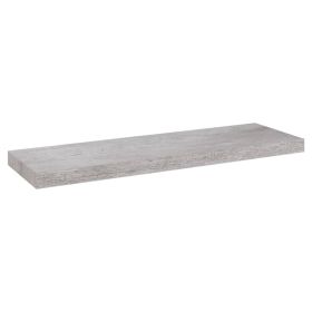 Floating Wall Shelf Concrete Grey 80x23.5x3.8 cm MDF