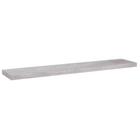Floating Wall Shelf Concrete Grey 120x23.5x3.8 cm MDF