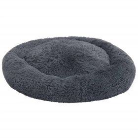 Washable Dog & Cat Cushion Dark Grey 90x90x16 cm Plush