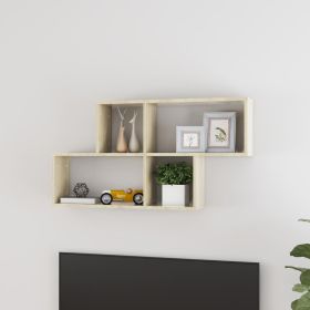 Wall Shelf Sonoma Oak 100x18x53 cm Chipboard