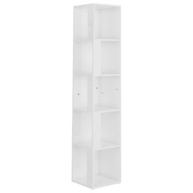 Corner Cabinet High Gloss White 33x33x164.5 cm Engineered Wood