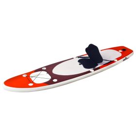 Inflatable Stand Up Paddle Board Set Red 360x81x10 cm