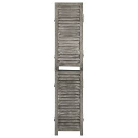 3-Panel Room Divider Grey 106.5x166 cm Solid Wood