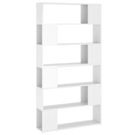 Book Cabinet Room Divider High Gloss White 100x24x188 cm