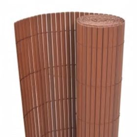 Double-Sided Garden Fence 110x300 cm Brown