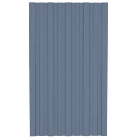 Roof Panels 36 pcs Galvanised Steel Grey 80x45 cm