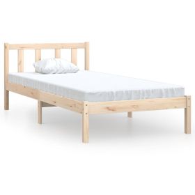 Bed Frame Solid Wood Pine 90x190 cm Single