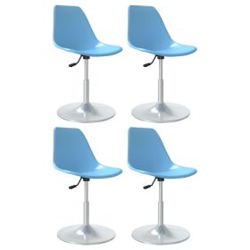 Swivel Dining Chairs 4 pcs Blue PP