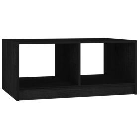 Coffee Table Black 75x50x33.5 cm Solid Pinewood