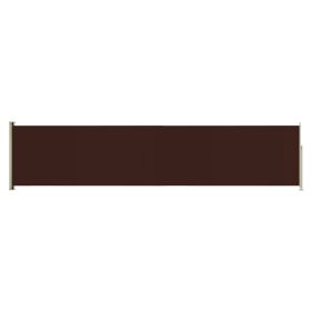 Patio Retractable Side Awning 140x600 cm Brown