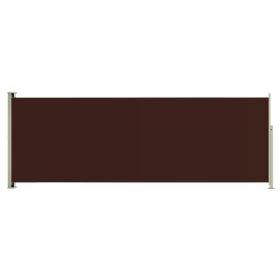 Patio Retractable Side Awning 220x600 cm Brown