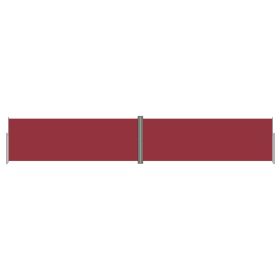 Retractable Side Awning Red 180x1000 cm