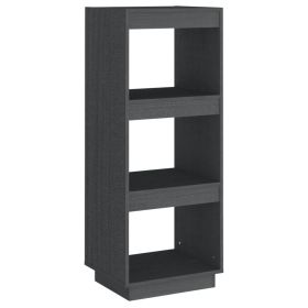 Book Cabinet/Room Divider Grey 40x35x103 cm Solid Pinewood