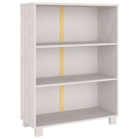 Book Cabinet White 85x35x112 cm Solid Wood Pine