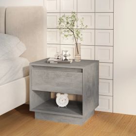 Bedside Cabinet Concrete Grey 45x34x44 cm Engineered Wood