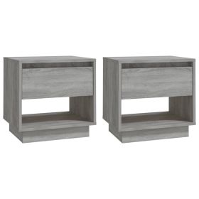 Bedside Cabinets 2 pcs Grey Sonoma 45x34x44 cm Engineered Wood