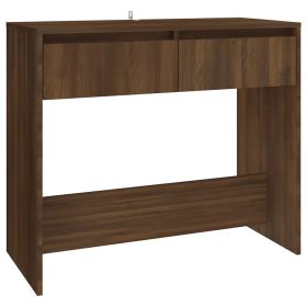 Console Table Brown Oak 89x41x76.5 cm Engineered Wood