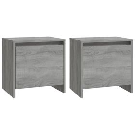 Bedside Cabinets 2 pcs Grey Sonoma 45x34x44.5 cm Engineered Wood