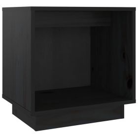 Bedside Cabinets 2 pcs Black 40x30x40 cm Solid Wood Pine