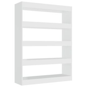 Book Cabinet/Room Divider High Gloss White 100x30x135 cm
