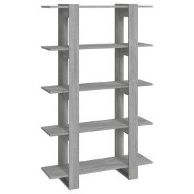 Book Cabinet/Room Divider Grey Sonoma 100x30x160 cm