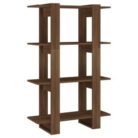 Book Cabinet/Room Divider Brown Oak 80x30x123.5 cm