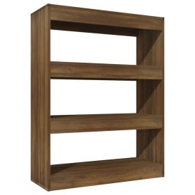 Book Cabinet/Room Divider Brown Oak 80x30x103 cm Engineered wood