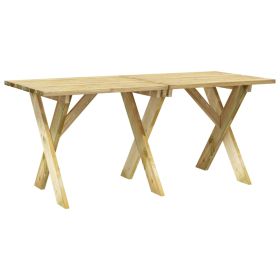 Garden Table 160x73x70 cm Impregnated Pinewood
