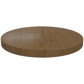Table Top Brown Ø30x2.5 cm Solid Wood Pine