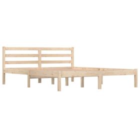 Bed Frame Solid Wood Pine 160x200 cm 5FT King Size