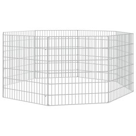 8-Panel Rabbit Cage 54x60 cm Galvanised Iron