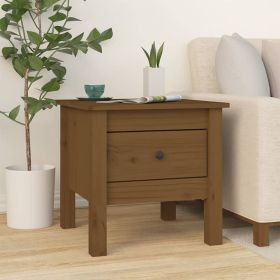 Side Table Honey Brown 40x40x39 cm Solid Wood Pine