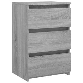 Bed Cabinet Grey Sonoma 40x35x62.5 cm Engineered Wood